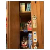 CONTENTS OF CABINET, SPICES, COFFEE, TEA, SALT &