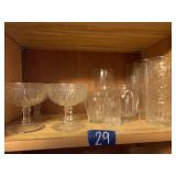 4 INTERESTING COUPE GLASSES, ASSORTED DRINKING