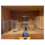 ASSORTED GLASSWARE, FISHING THEME, SHOT GLASS AND
