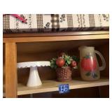 VINTAGE TOMATO JUICE PITCHER HAS CHIP, WHITE