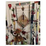 ITEMS ON CLOSET DOOR IN LIVING ROOM, BEAUTY