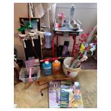 IRON BIRD COAT HOOK, STOOL, LIGHTHOUSE WALL