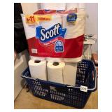 6 PACK SCOTT PAPER TOWELS, 4 LOOSE ROLLS OF PAPER