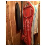 GARMENT BAGS, SCARF NEEDS CLEANED, CARPET