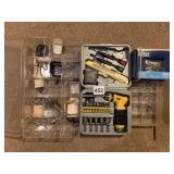 MINI DRILL IN CASE, SCREWS IN CASE AND BOX