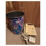VINTAGE GROOVY TRASH CAN, OFFICE PHONE