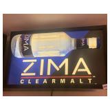 ZIMA CLEAR MALT LIGHT UP SIGN GOOD CONDITION