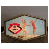 VINTAGE DUKE SURF SCENE LIGHT UP SIGN