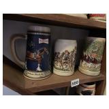 4 BEER STEINS