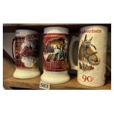 4 BEER STEINS