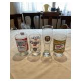 4 JUMBO SIZE BEER GLASSES