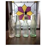 VINTAGE GLASS BEVERAGE BOTTLES, MORGANTOWN,