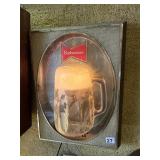 LARGE BUDWEISER WALL HANGING ILLUMINATED BEER