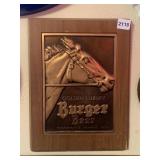 BURGER BEER GOLDEN LUXURY WALL PLAQUE