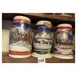 3 BEER STEINS