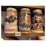 3 BEER STEINS