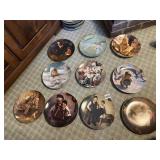 TEN COLLECTOR PLATES INCLUDING NORMAN ROCKWELL