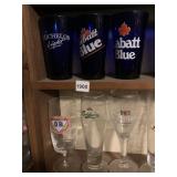 6 GLASSES INCL. LABATT BLUE