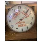 VINTAGE FORT PITT SPECIAL BREW ELECTRIC CLOCK