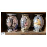 3 COLLECTOR STEINS MILLER NORMAN ROCKWELL