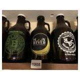 3 BROWN BOTTLES INCL. MOON RIVER