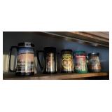 PLASTIC MUGS SNYDERS, MICHELOB, BUD, ETC.