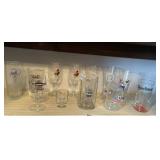 ASSORTED GLASS BEER GLASSES
