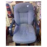 OFFICE CHAIR WITH PURPLE BRAND CUSHION