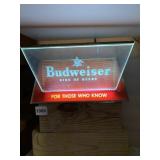 BUDWEISER LIGHT UP SIGN FOR THOSE WHO KNOW