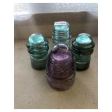 4 INSULATORS INCL. HEMMINGWAY