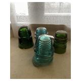 INSULATORS ONE HAS PIECE MISSING