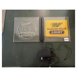 MILLER GENUINE DRAFT LIGHTED HINGED SIGN