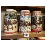 3 BEER STEINS