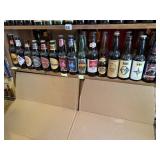 ASSORTED FRONT ROW OF BEER BOTTLES PERFECT