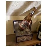 BUDWEISER LIGHT UP SIGN AND LIGHT UP ICE CUBES