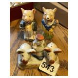 2 SETS PIG SALT/PEPPERS