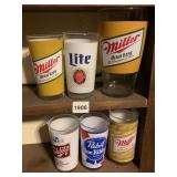 6 GLASSES LITE, MILLER, PABST