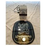 LOWENBRAU BEER SIGN AND CUTTY SARKS LIGHT