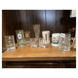 ASSORTED BEER GLASSES/SHOT GLASSES