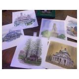 ASSORTED SKETCHES OF PGH AND OTHER DRAWINGS OF