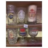 PENN PILSNER BEER GLASS AND 5 OTHERS