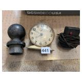 GILBERT CLOCK, IRON BALL TOP, TRAIN SWITCH