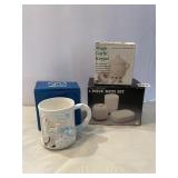 BATH SET, GARLIC KEEPER, DANCING PIGS MUG