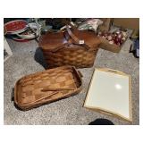 PETERBORO PICNIC BASKET, OVAL BASKET, SERVING