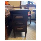 3 DRAWER VINTAGE WOOD CABINETS FROM A DESK SOME