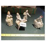 4 PIECE MUSICIAN FIGURINE SET MADE IN OCCUPIED