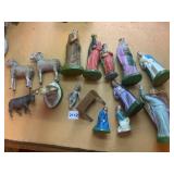 GERMANY NATIVITY FIGURES ONE ARM REPAIRED, 2
