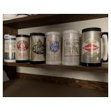 6 BEER STEINS