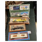 1953 SHEET OF RAILROAD SET UP BILLBOARDS, HALF IN