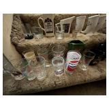 ASSORTMENT OF BEER GLASSES AND PEPSI